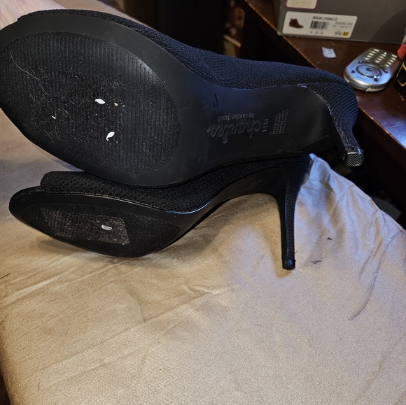 Charles by Charles David RANCID Women's Black Sock Peep Toe Booties SZ 11 - Picture 5 of 7